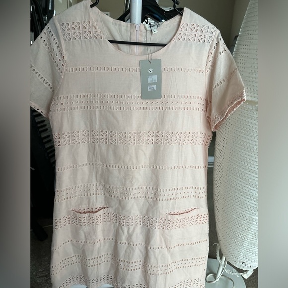 new with tags blouse Women’s Large Pink Moussy Designer Zip Back Pockets Comfort - Picture 1 of 16